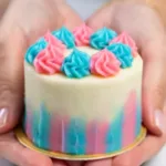 Mini Gender Reveal Cakes with Hidden Colorful Filling