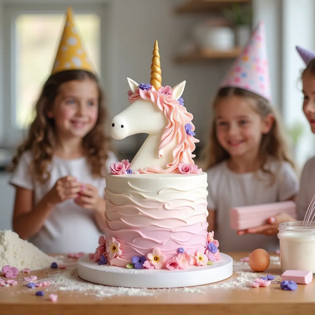 Magical Pastel Ombre Unicorn Cake with Stunning Layers