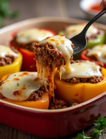 Easy Beef Recipes : Philly Cheesesteak Stuffed Peppers