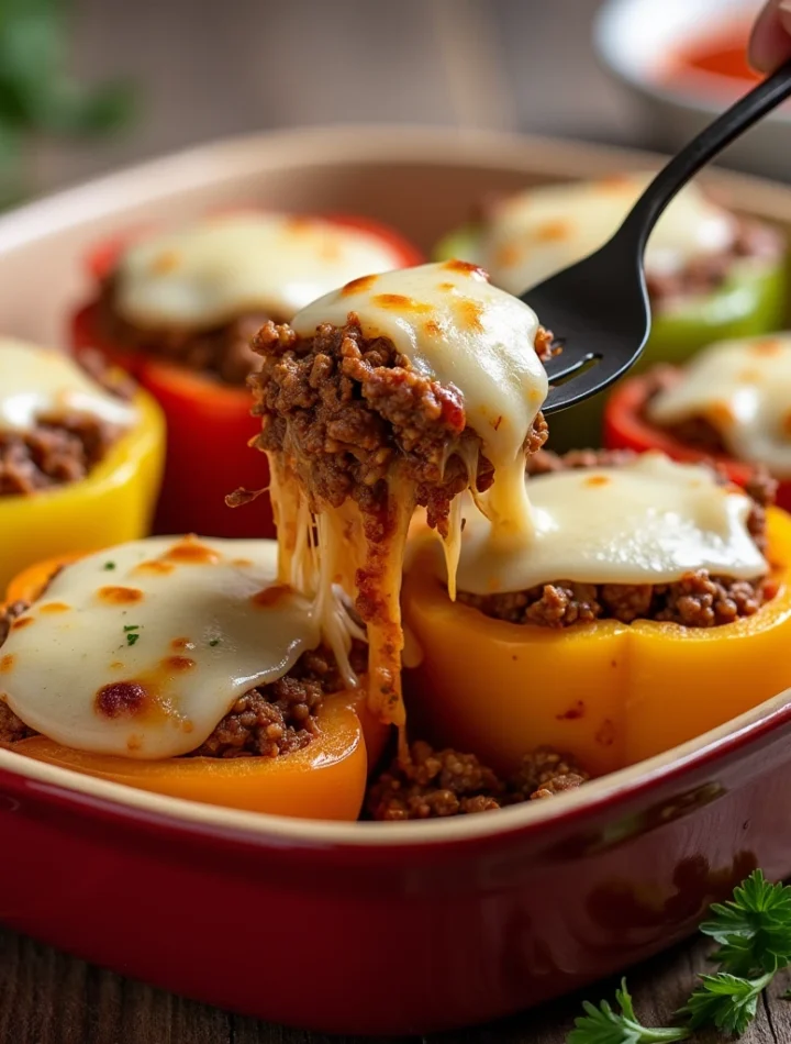 Easy Beef Recipes : Philly Cheesesteak Stuffed Peppers