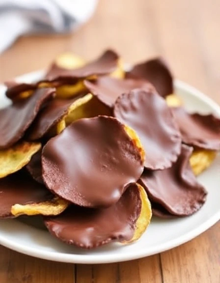 Chocolate Covered Potato Chips at Home