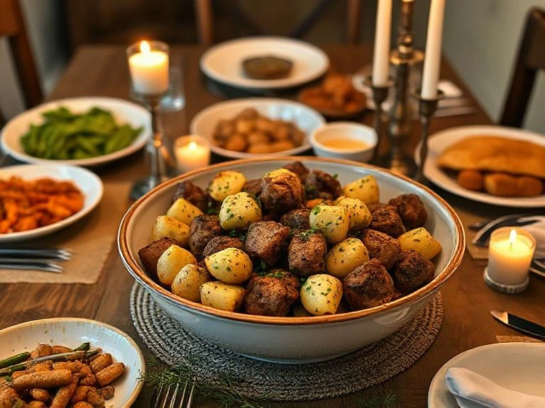 Steak Bites and Potatoes