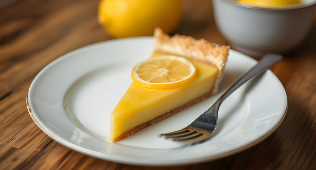 slice of lemon tart