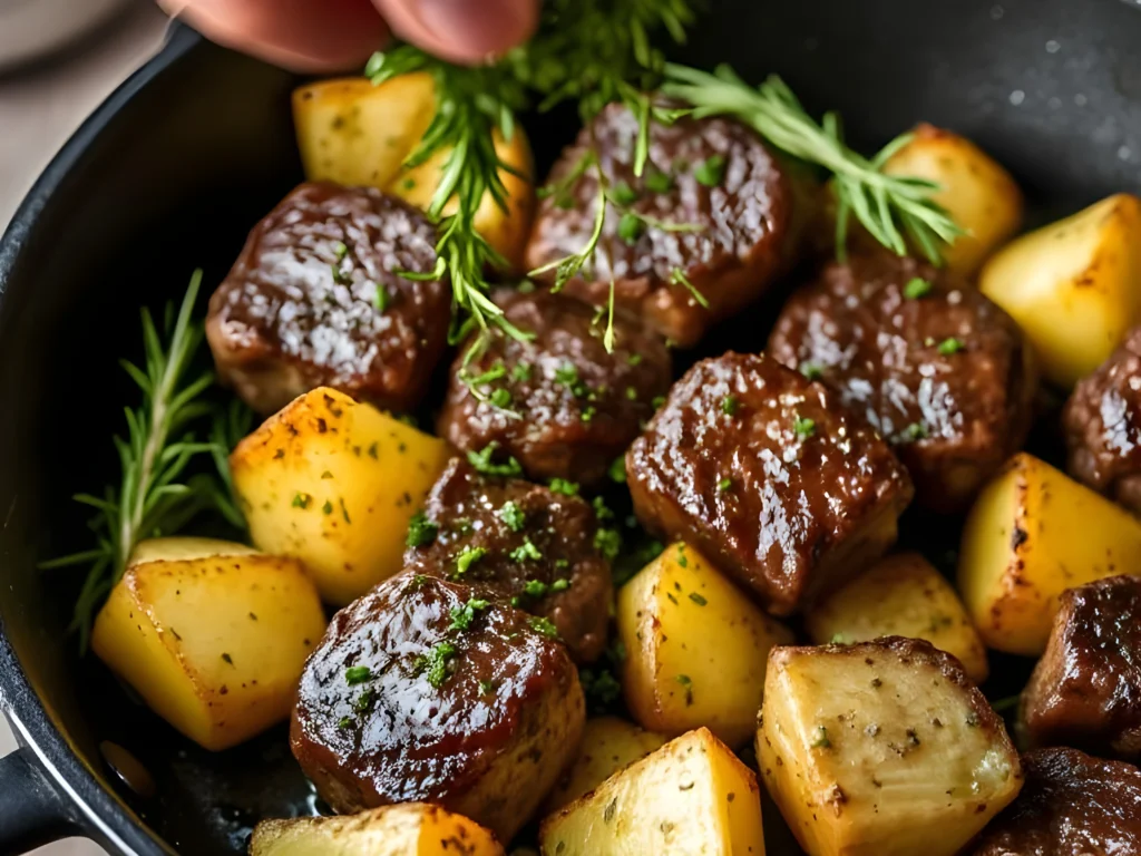 Steak Bites and Potatoes