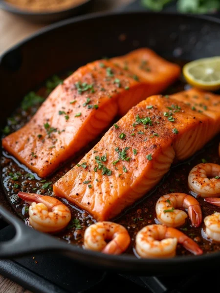 Cajun Salmon and Shrimp Recipe