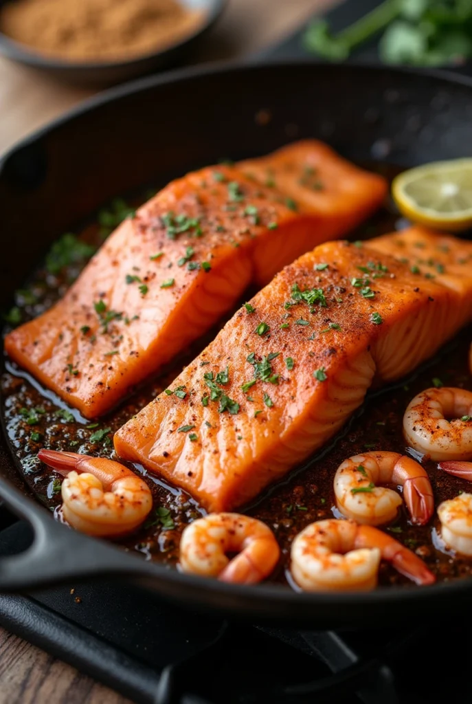 Cajun Salmon and Shrimp Recipe