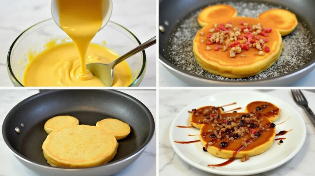 Mickey Mouse Pancakes step by step