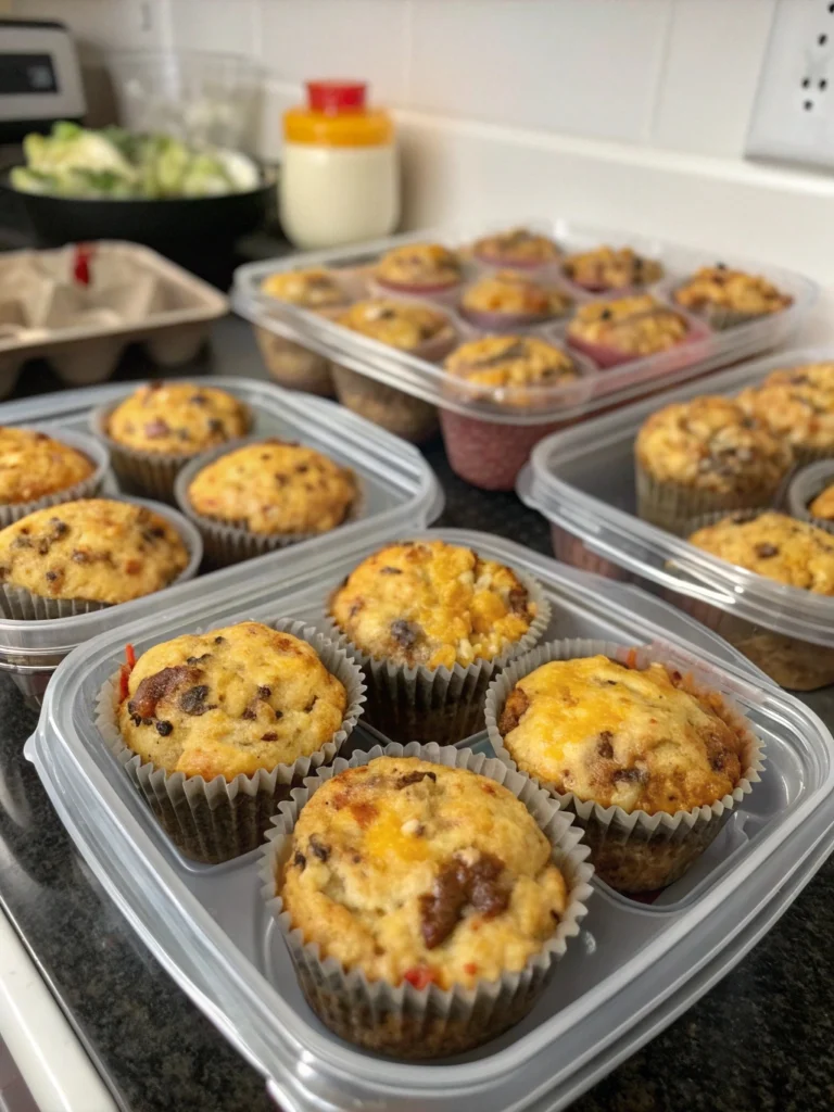 egg muffins with sausage and cheese