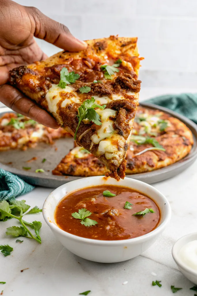 slice of birria pizza recipe