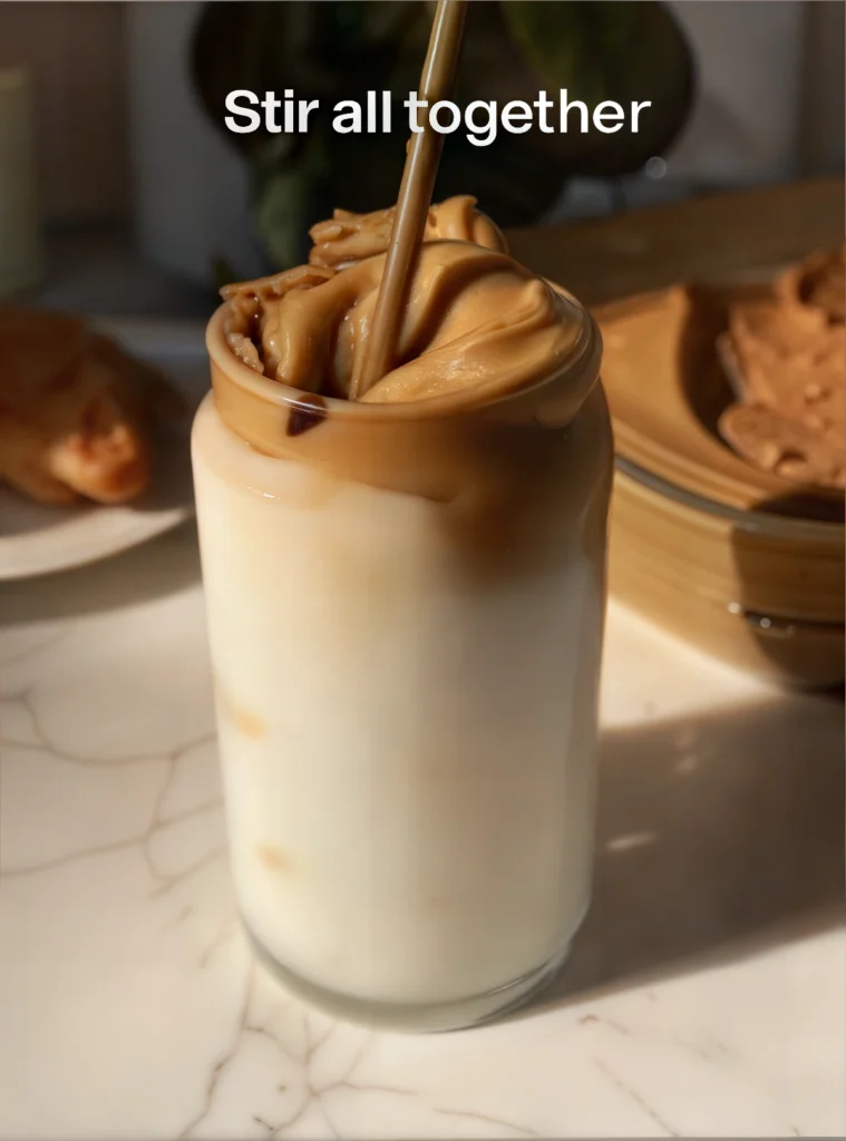 gentle swirl Scopp of whipped coffee recipe