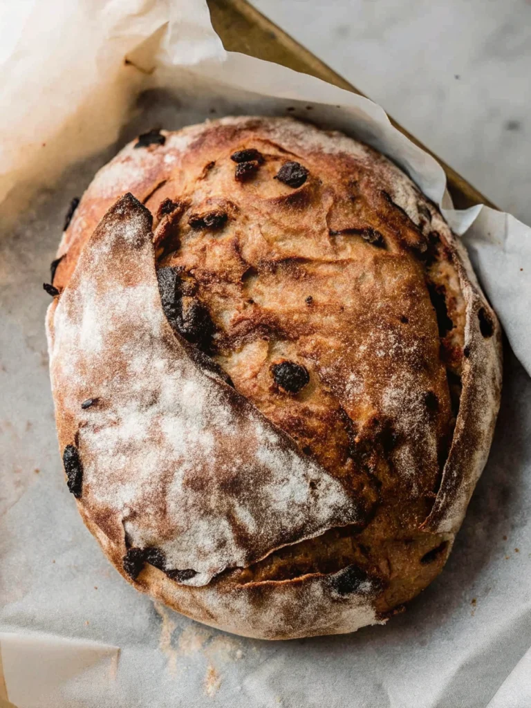 a loaf of Cinnamon Sourdough Bread