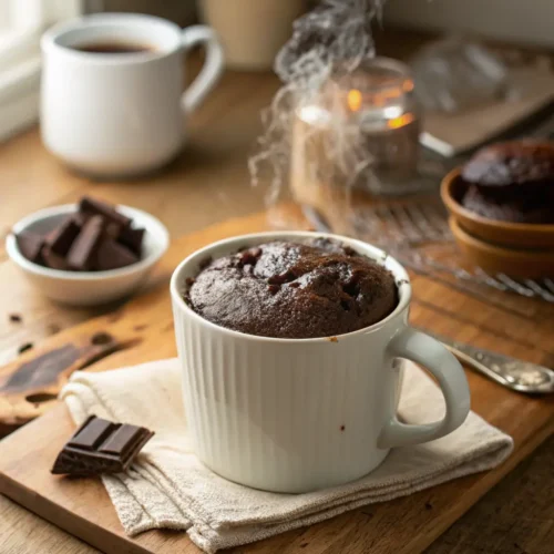 Ingredientes básicos para a receita de bolo de caneca